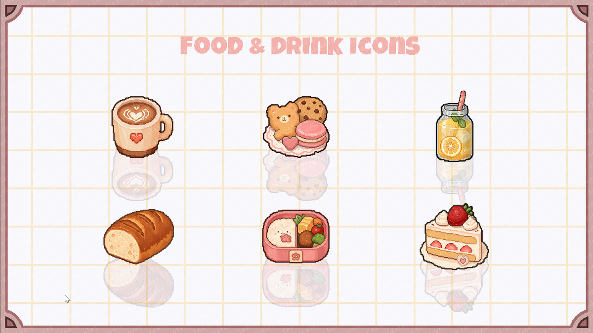 Pixel Inventory & Diary UI — Cute Modern Item Icons