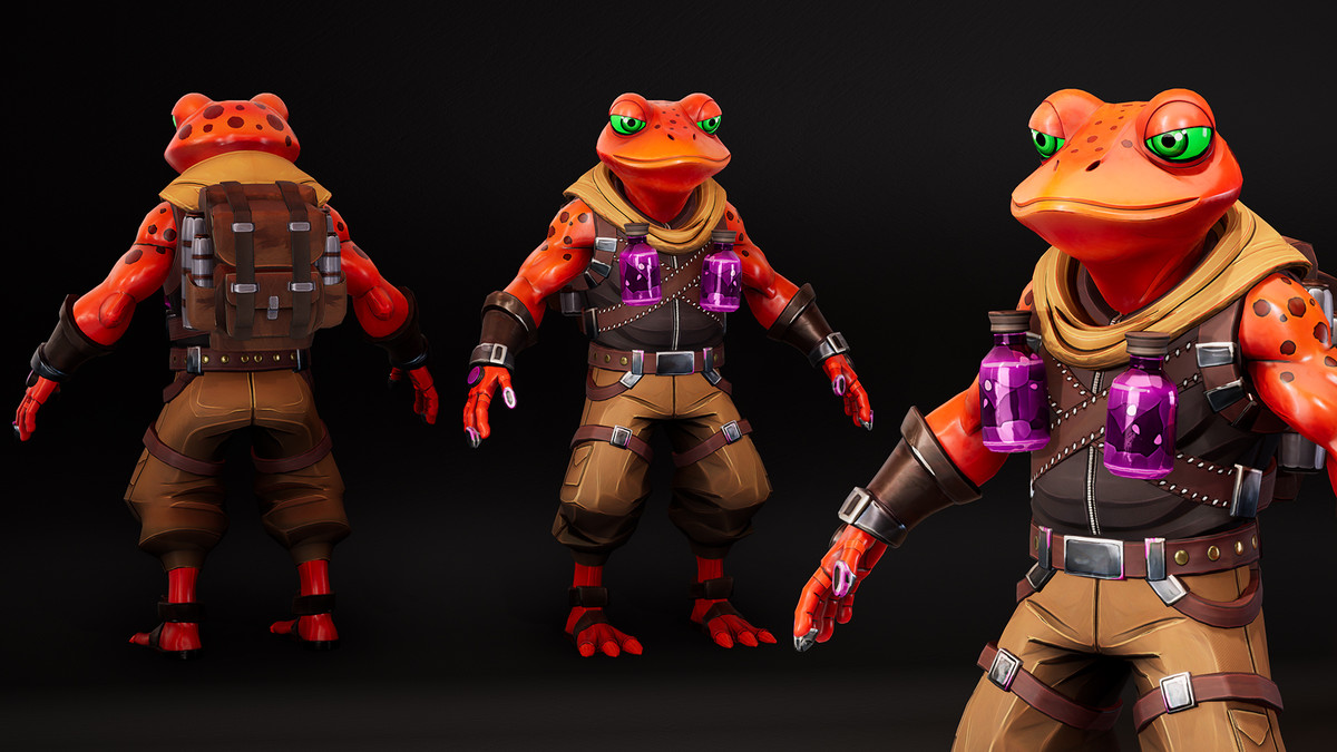 Stylized Alchemist Frog – Fantasy Character Pack (3 Skins)
