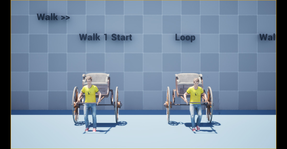 Hand Pulled Rickshaw Animation