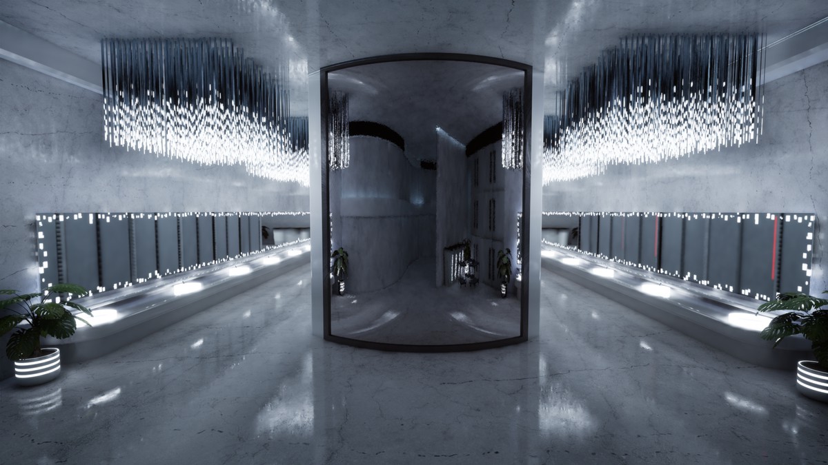 Futuristic Restroom – Sci-Fi Interior