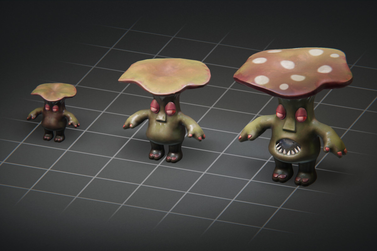 Shadow Mushroom Family - Character + Animations