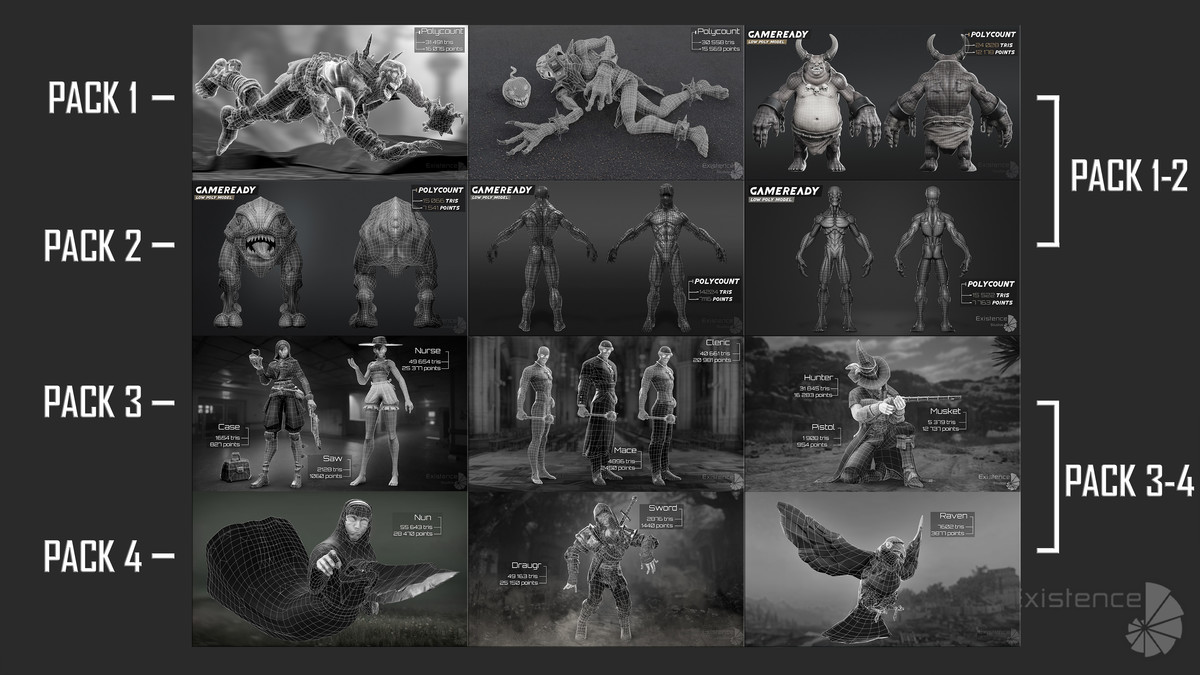 12 in 1 Massive Bundle - Stylized Fantasy Creature - Part 2