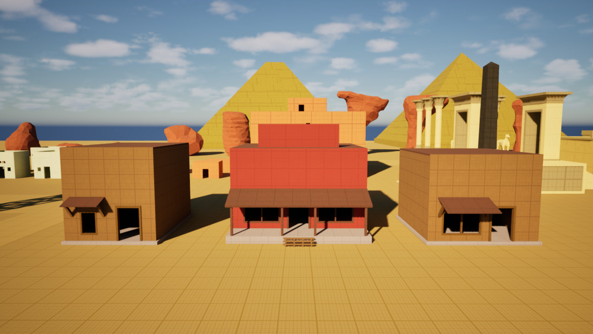 Desert Blockout Kit – 236 Modular Assets | Villages, Temples & Open Worlds