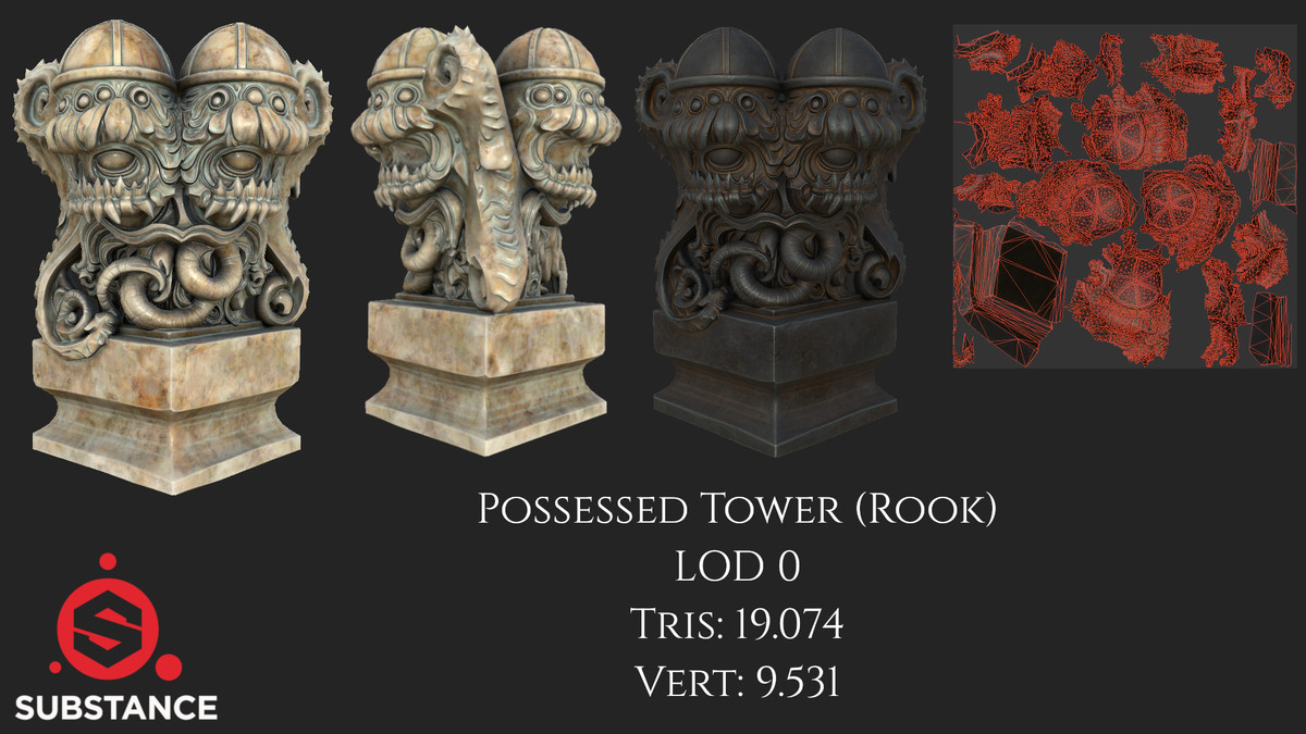Dark Fantasy Chess Set / Statue Set