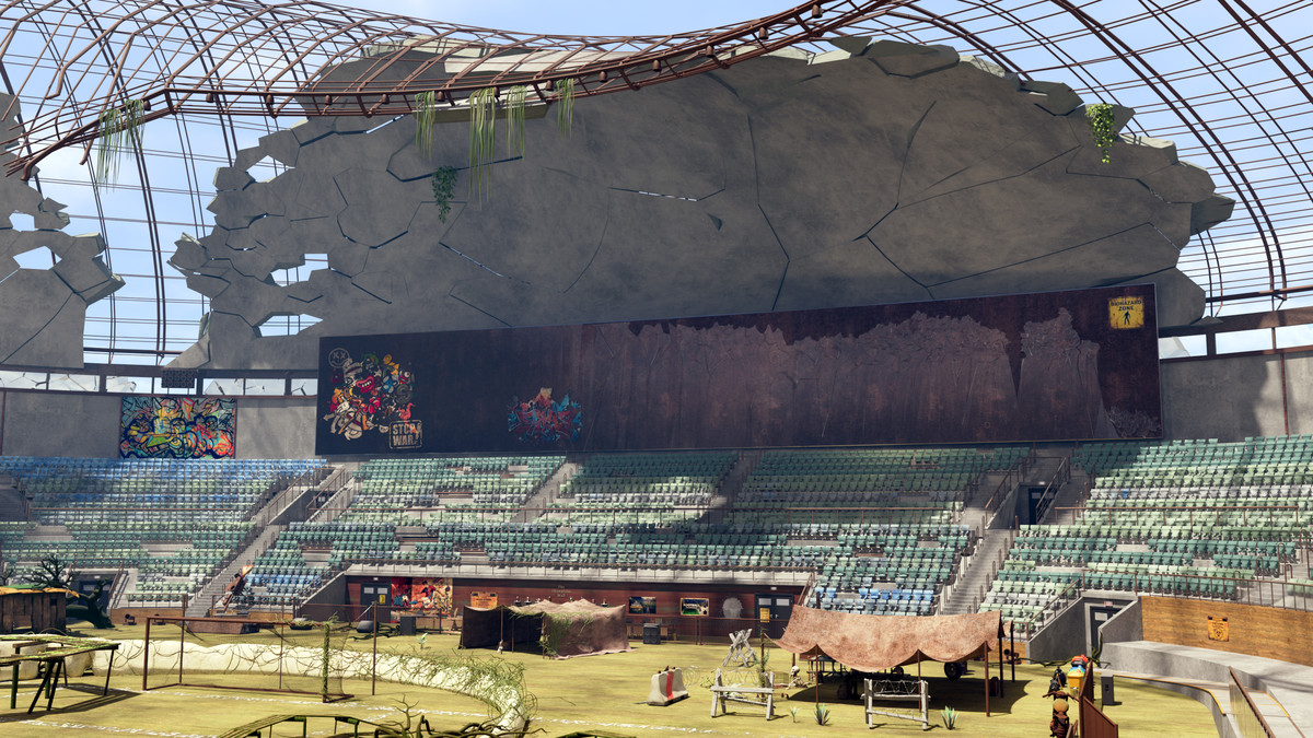 Abandoned Post-Apocalyptic Football Stadium - Modular Environment 3d Level