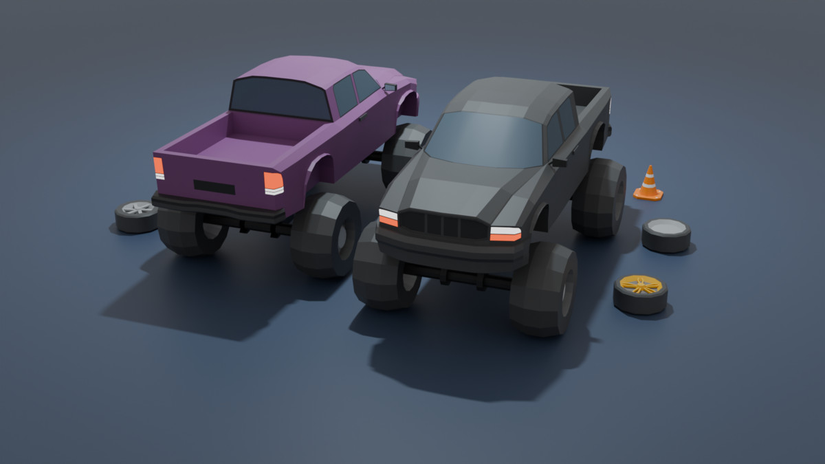 Mobile Optimize-Low Poly Cars