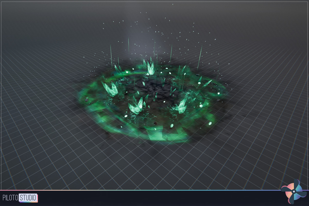 Realistic ARPG Life Crystal Spells VFX
