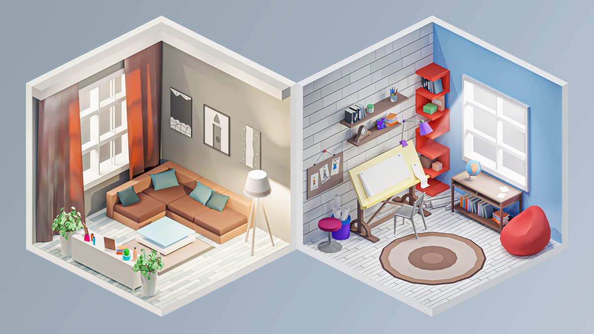 Interior 3 - Low Poly 3D Models Pack