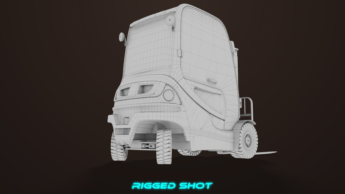 Forklift Truck 01 Yellow URP HDRP Textures