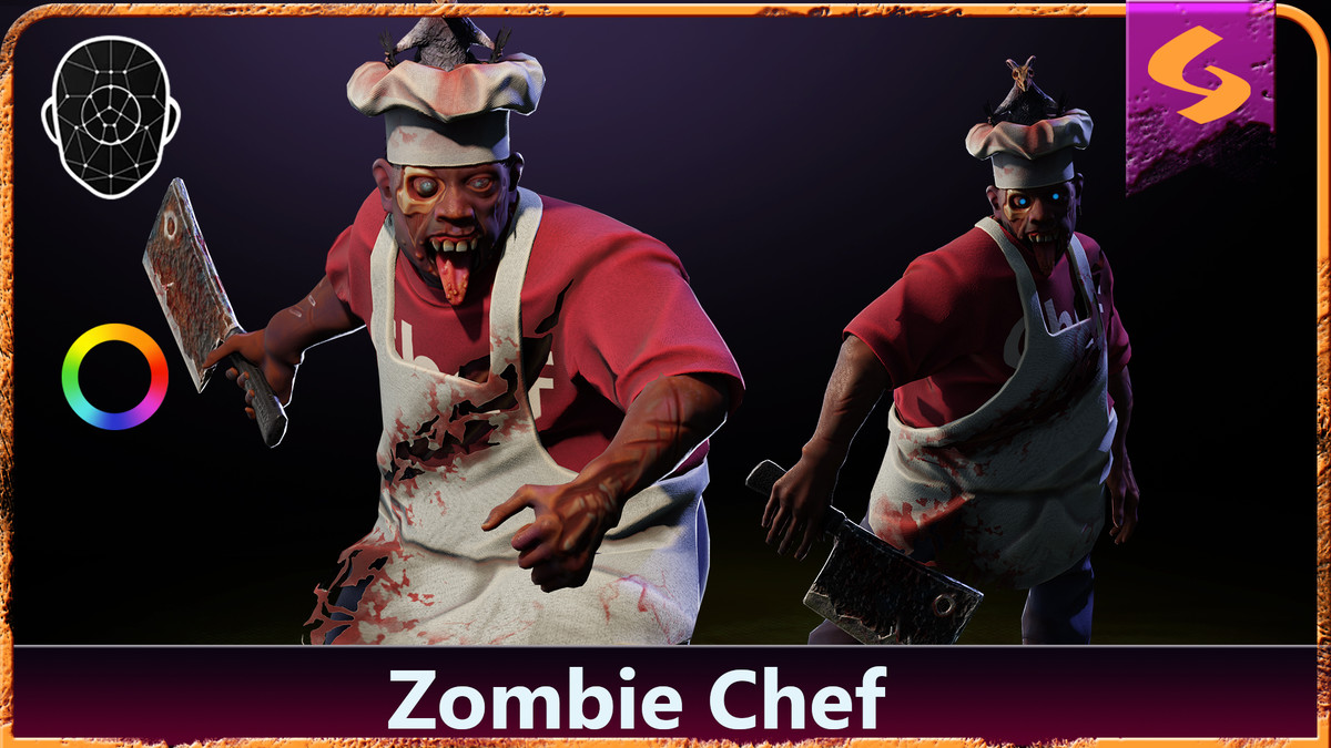 Zombie Chef with a Kitchen Axe | Character Enemy Mobs