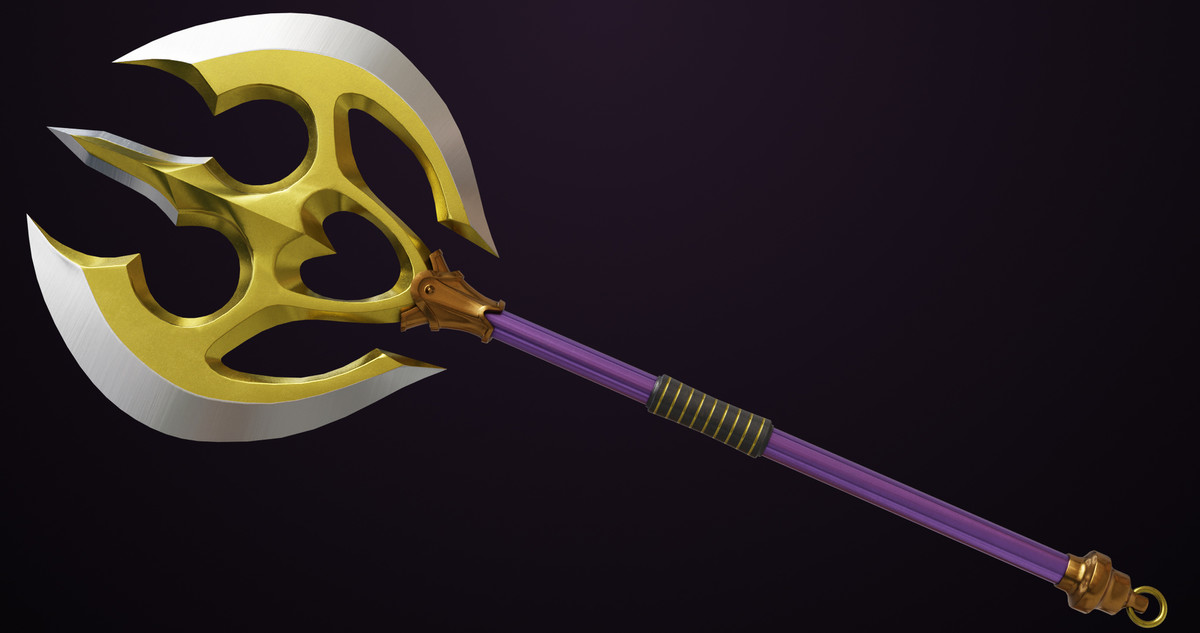 Battle Axe 06 Gold URP HDRP Textures