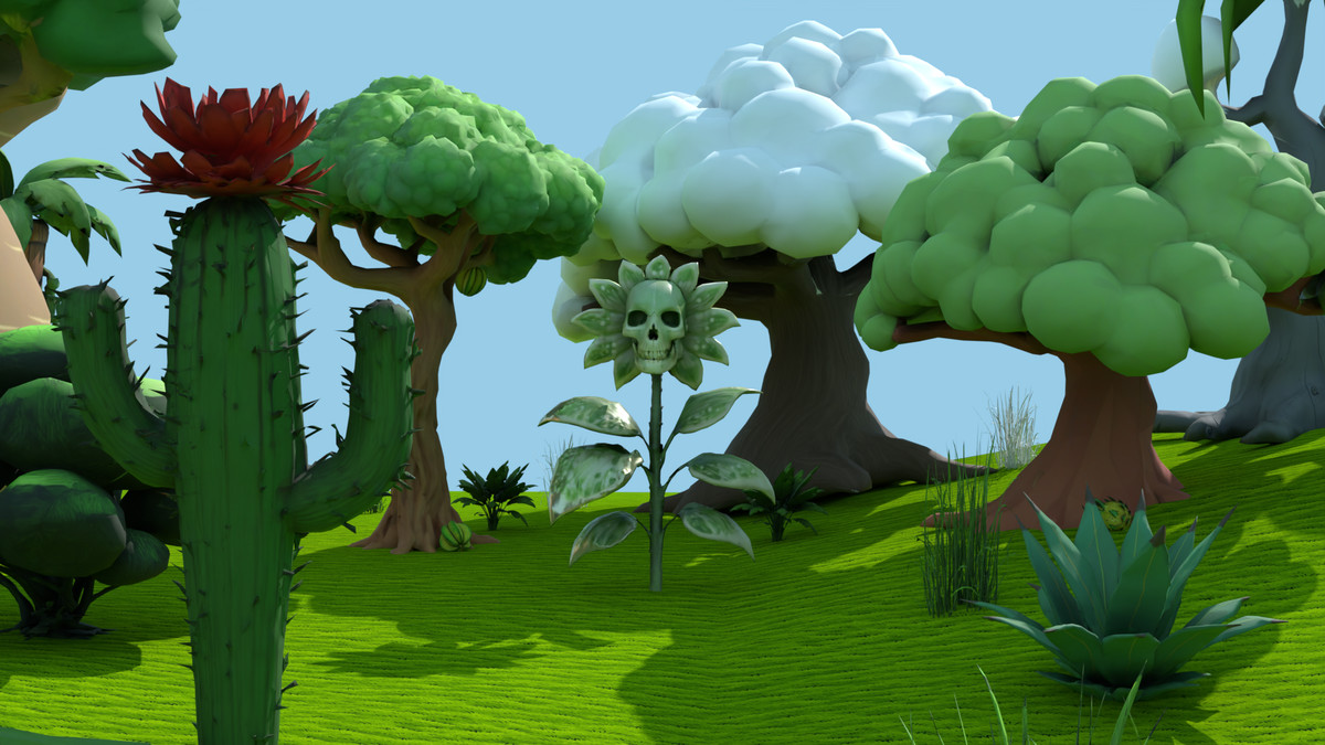 Tropical Tiki Jungle Deluxe Stylized Low Poly Modular Model Pack
