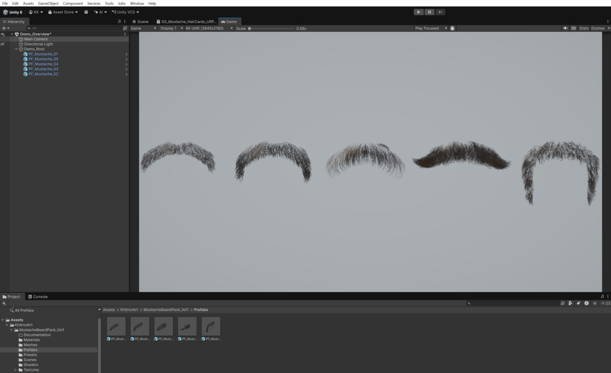 Moustache Pack Vol. 1 Real-Time Facial Hair Styles