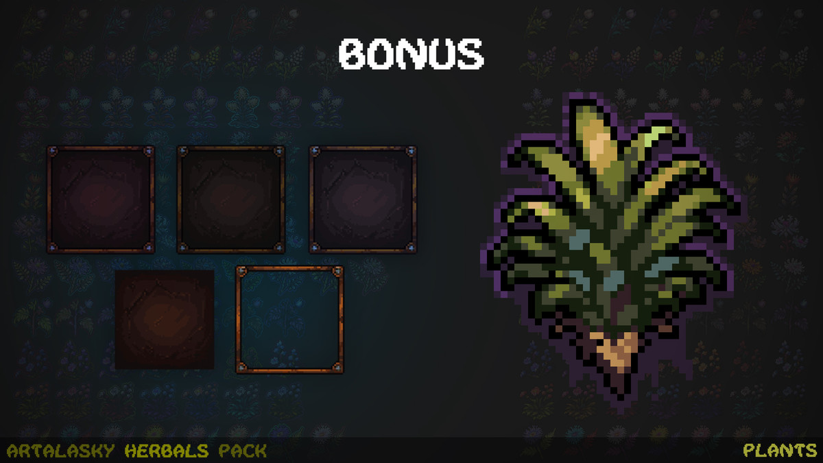 Pixel Herbal Inventory Icons Pack