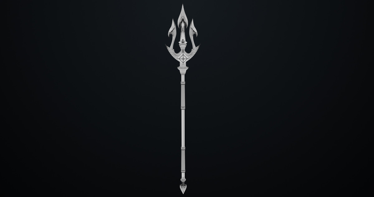Fantasy Trident 03 URP HDRP Textures