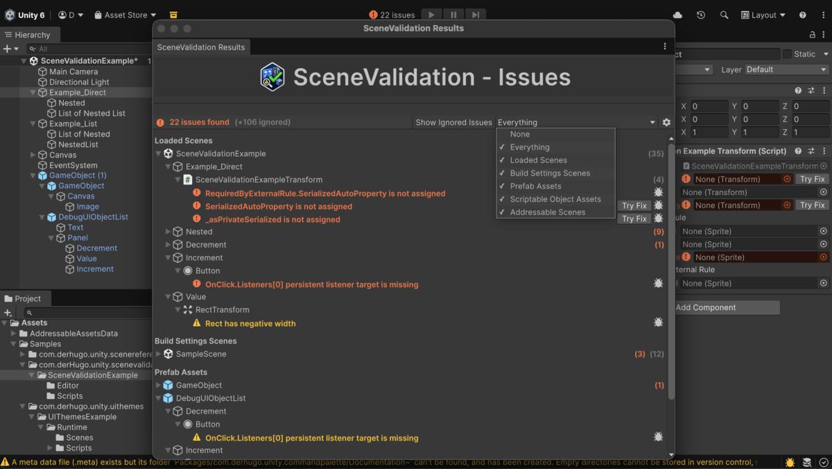 Scene Validation