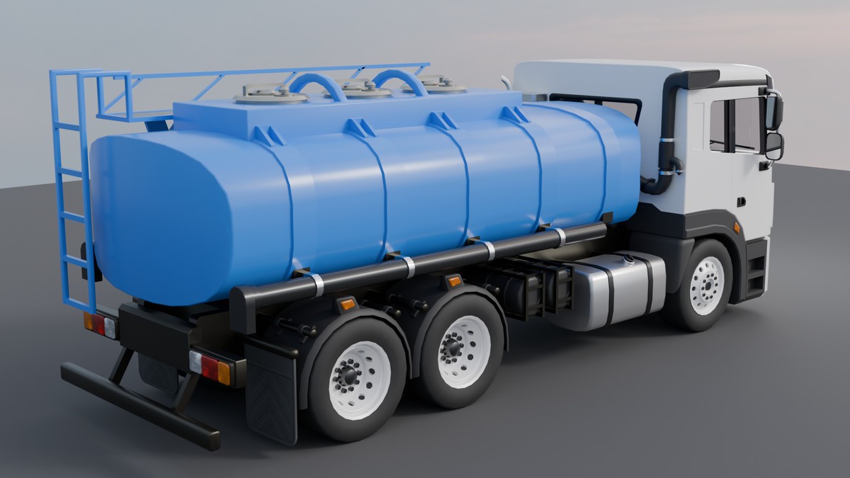 Modular Tanker Truck – Game Ready PBR Vehicle with Interior, UI Dashboard