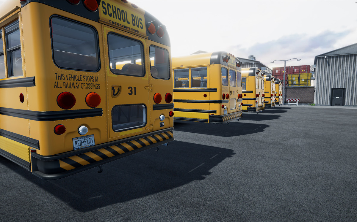 80s generic american school bus