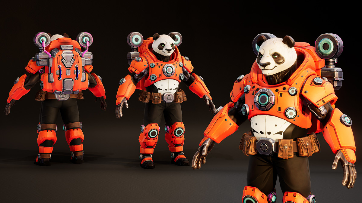 Mecha Panda – Stylized Sci-Fi Panda Character