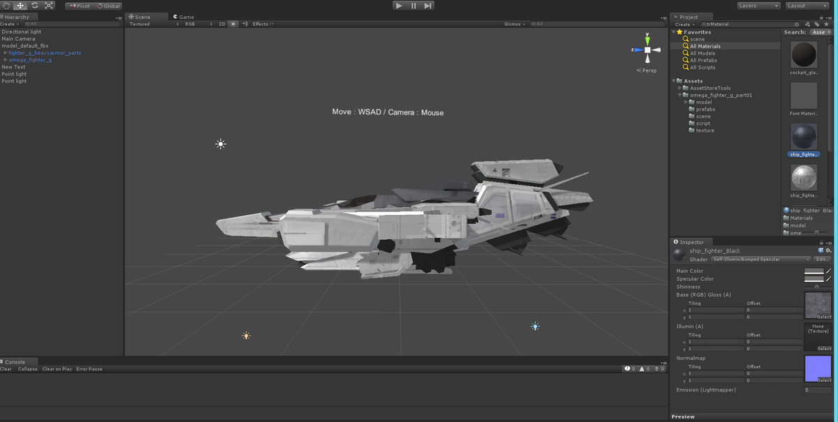 Sci Fi Space Ship Omega Fighter G2