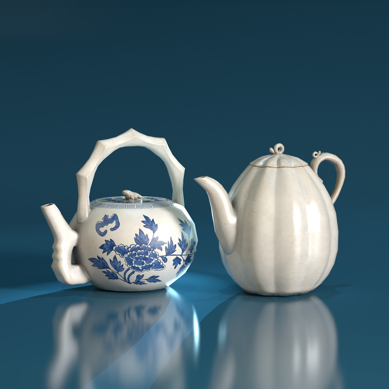 Korean Traditional Ceramic Teapot Set