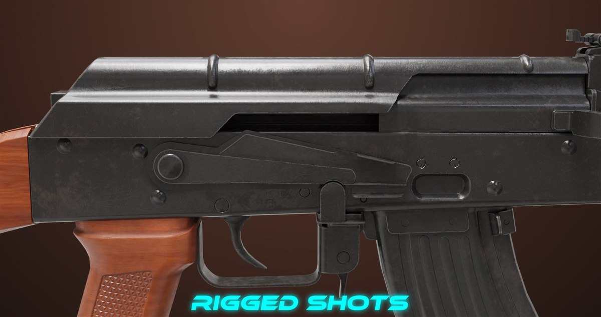 Light Machine Gun 10 Wood URP HDRP Textures