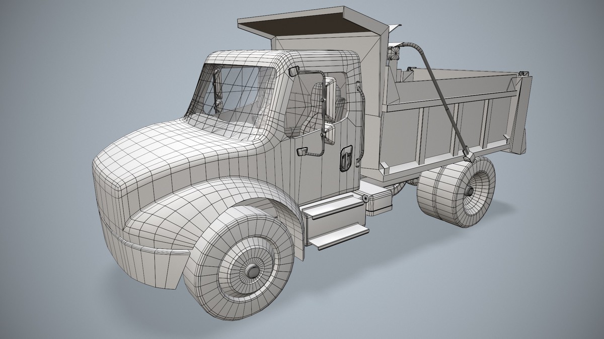 White Dump Truck (330)