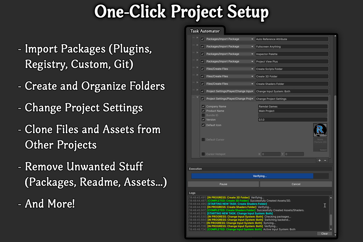 Task Automator | One-Click Workflow Automation for Unity