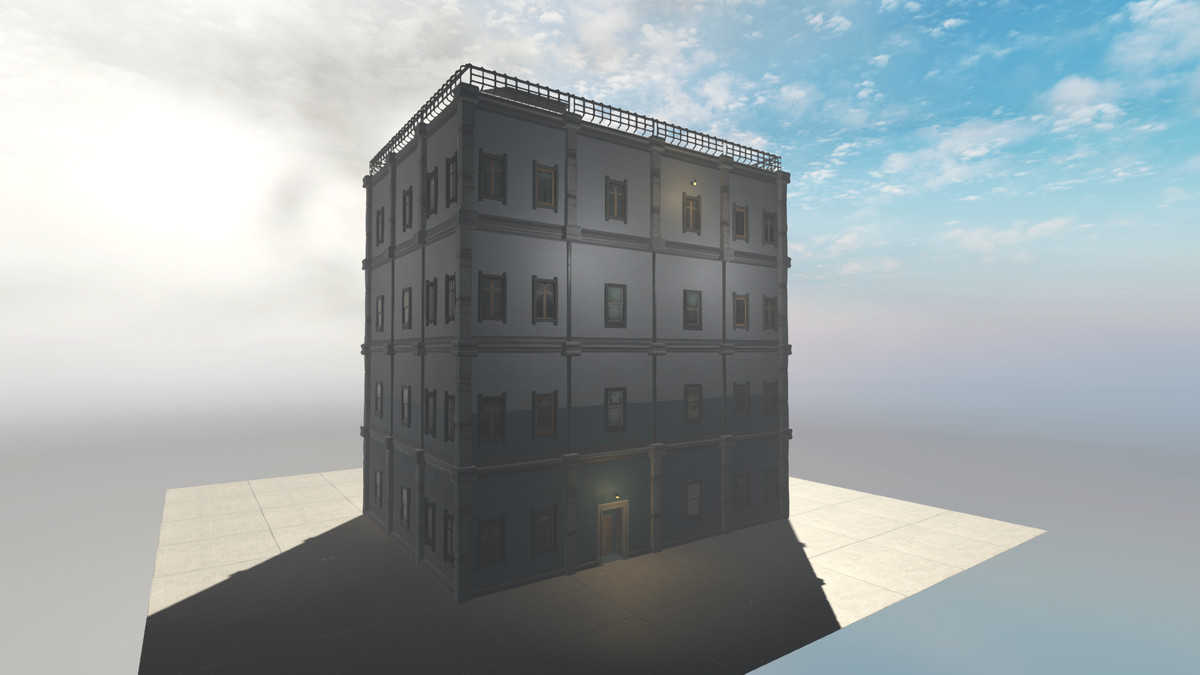 Realistic Modern Modular Building 1 Asset Package