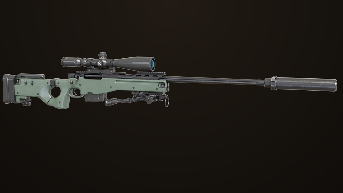 Sniper Rifle 03 Green URP HDRP Textures