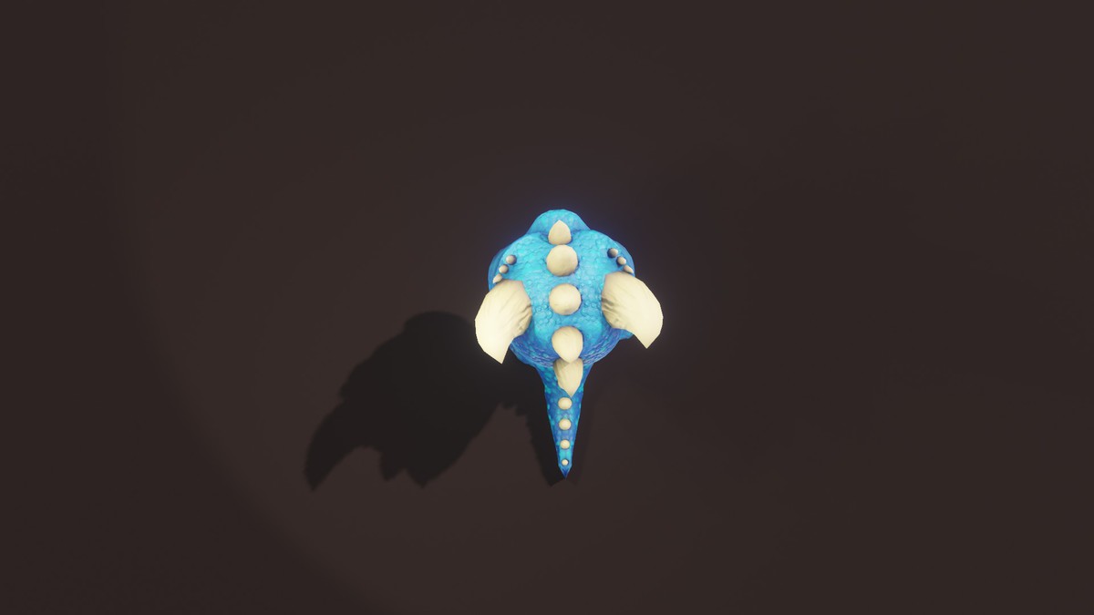 Cartoon Blue Dinosaur 3D Model – Animated Character