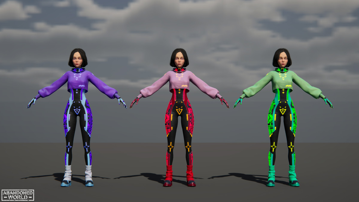 Sci-Fi CyberPunk Girl AW