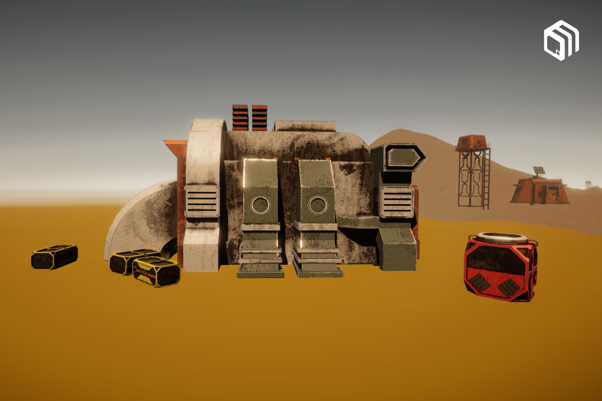 URP Desert Environment: Modular Outpost, Shelters, Props & VFX