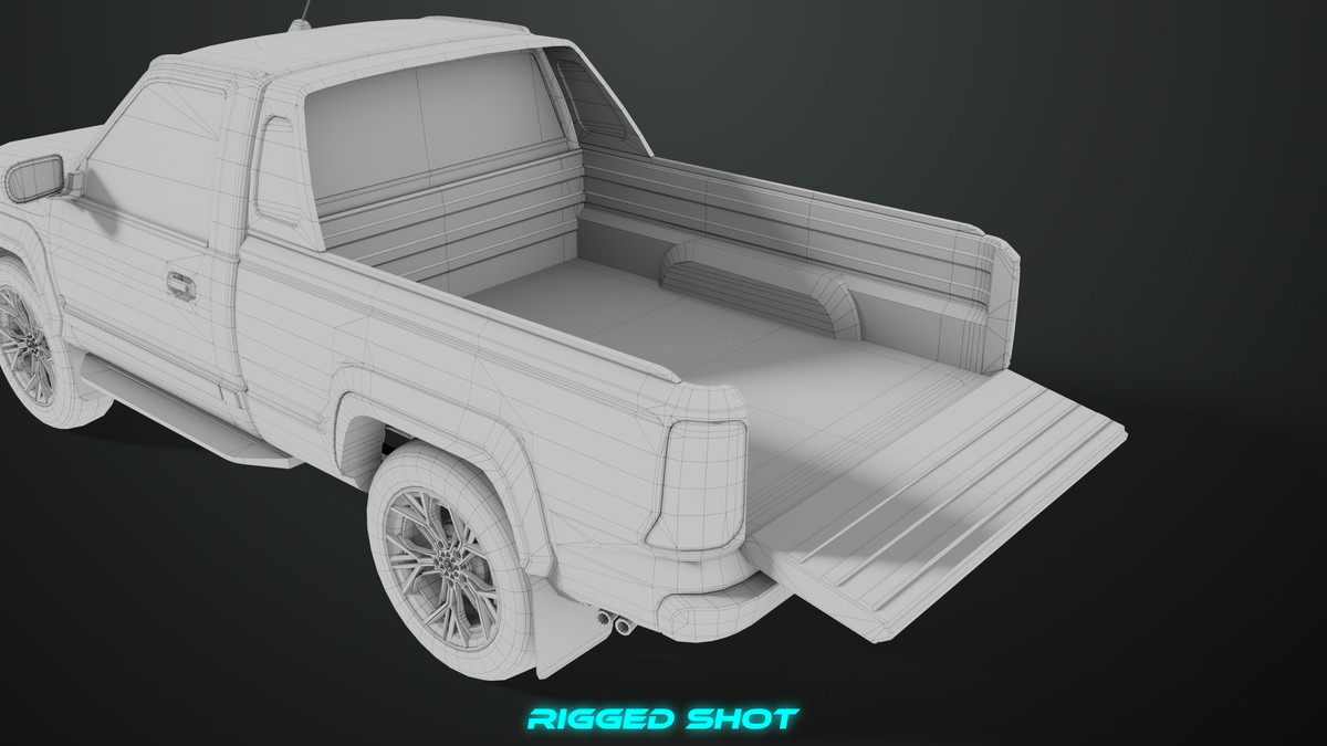 Pickup Truck01 Orange URP HDRP Textures