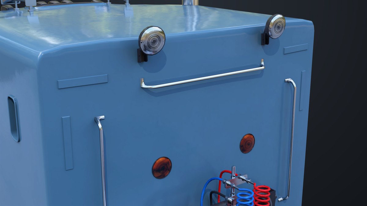 Heavy Truck Chassis 07 Cyan and Grey URP HDRP Textures