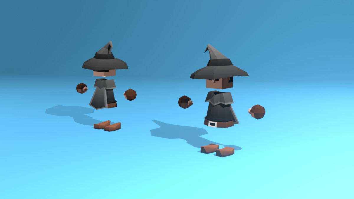 Low Poly Cubic Character - By Shokubutsu