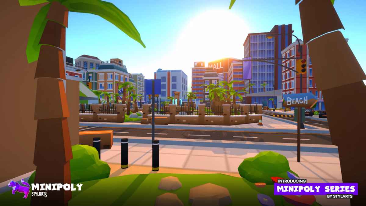Minipoly Series - Modern Island City ( Stylized Lowpoly Environment )