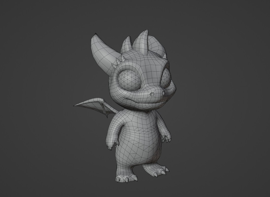 Cartoon Pink Baby Dragon 3D Character With 5 Music Tracks & 36 Sound Effects