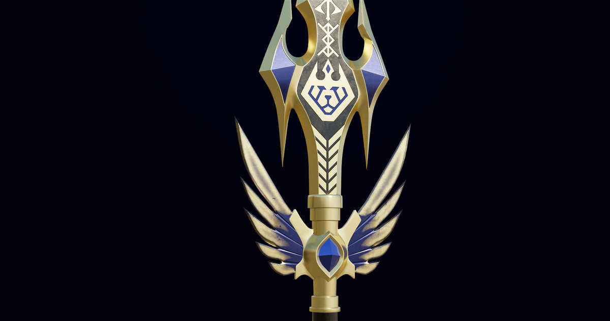 Fantasy Trident 05 URP HDRP Textures
