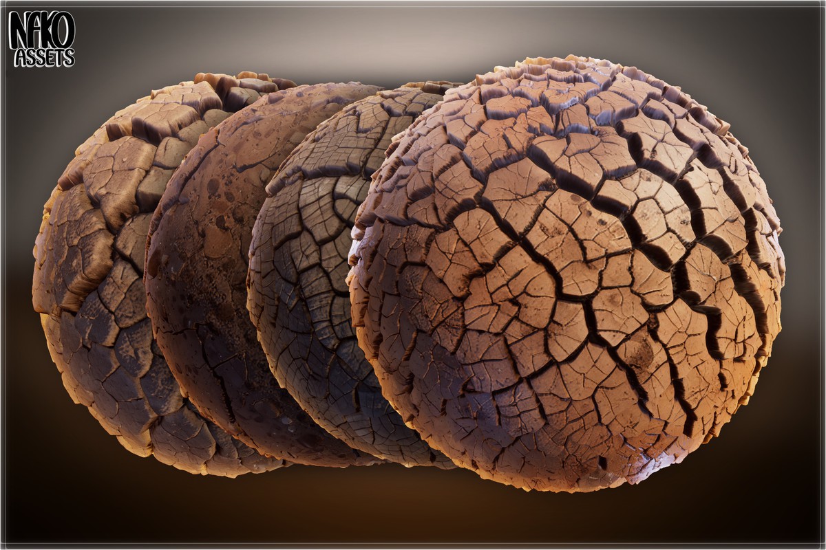 x110 4K Desert Materials PBR Textures for Ground, Sand, Rocks & Terrain