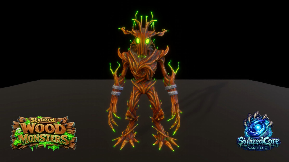 Stylized Wood Monster Pack 2 – Elderwood Variant (Animated, LOD, Skins)