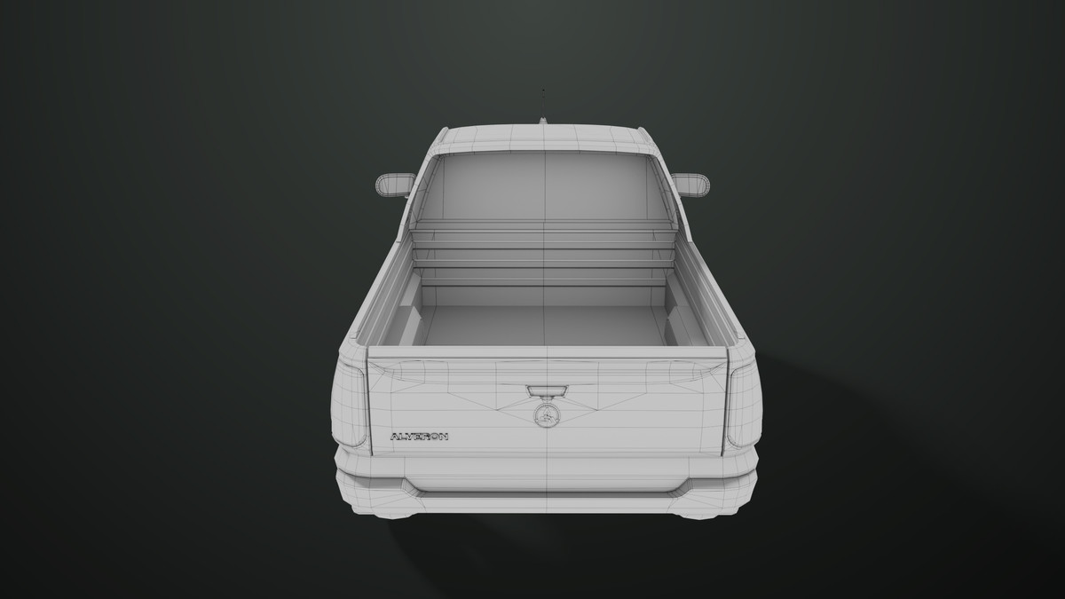 Pickup Truck01 Black and White URP HDRP Textures