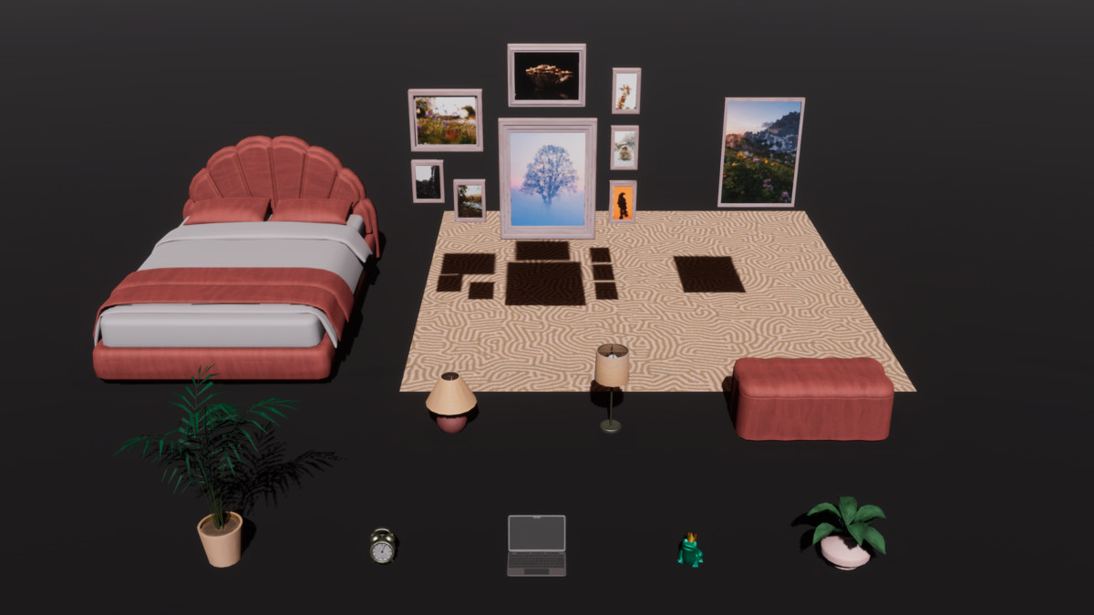Stylized Modular Bedroom - PBR Interior Kit (URP/Built-In/HDRP)