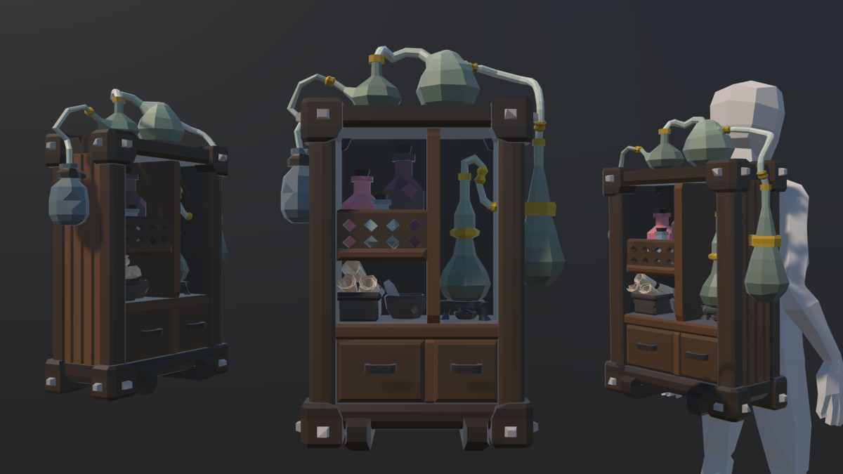 GanzSe Fantasy Low Poly Backpacks Pack Vol.1