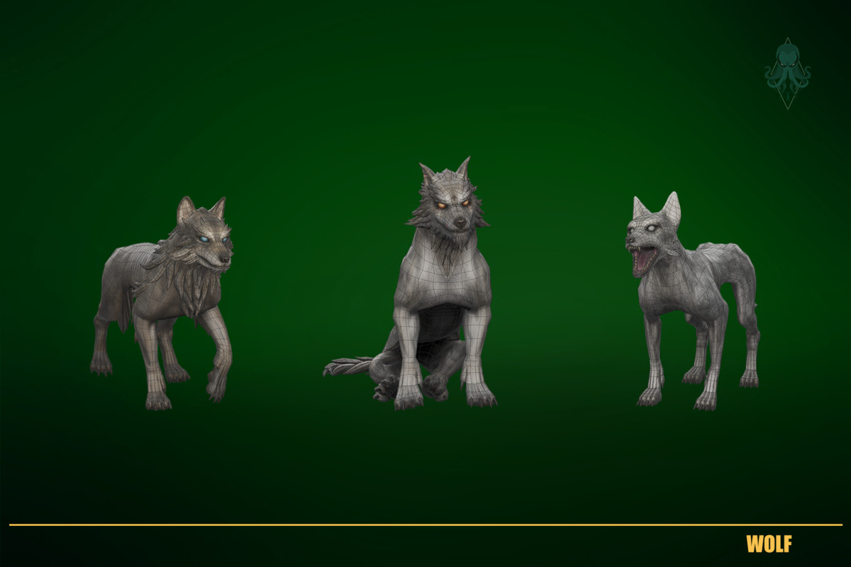 Stylized Wolf Animal