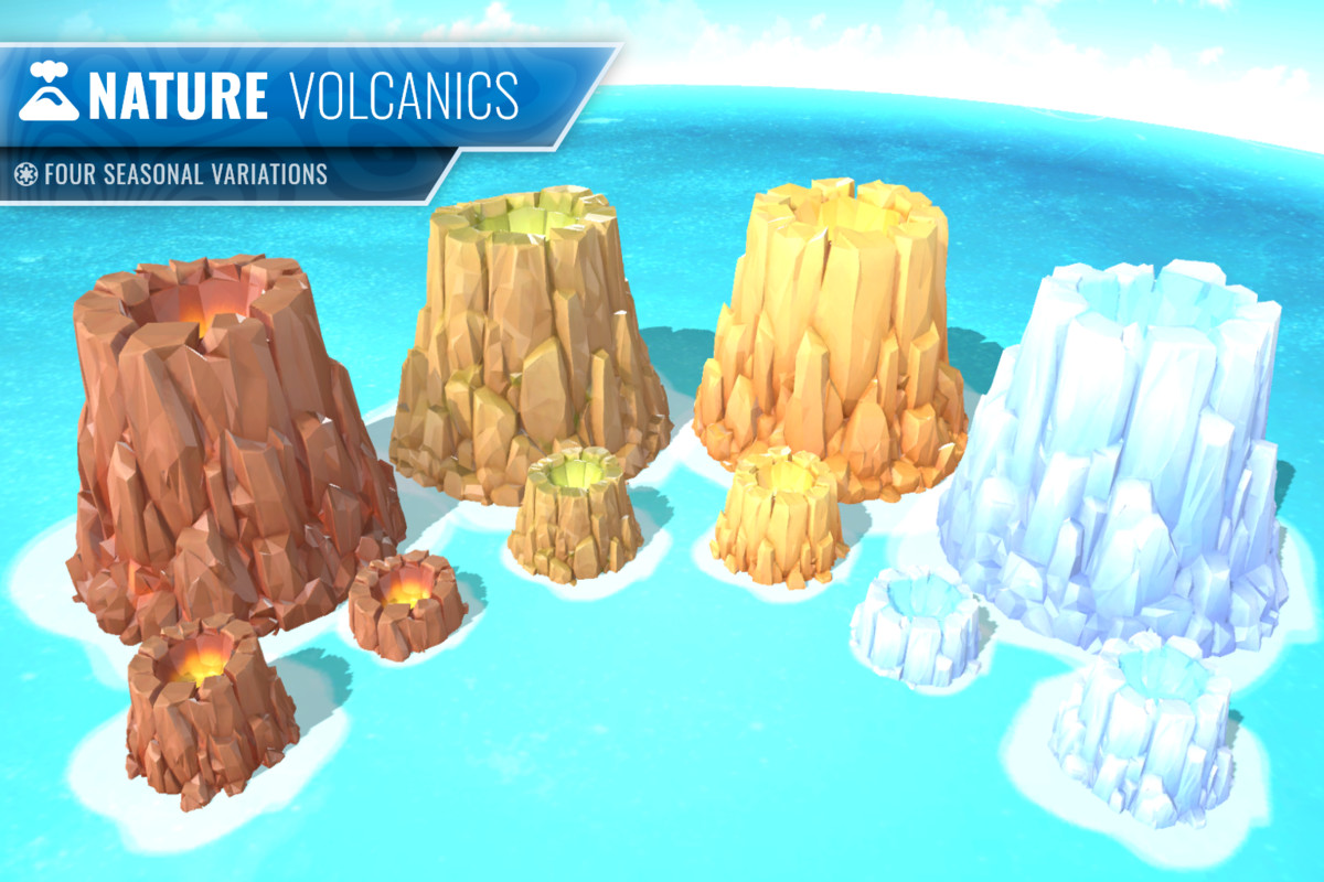Stylized Nature Pack - Four Seasons (LOD, Optimized, Atlas)