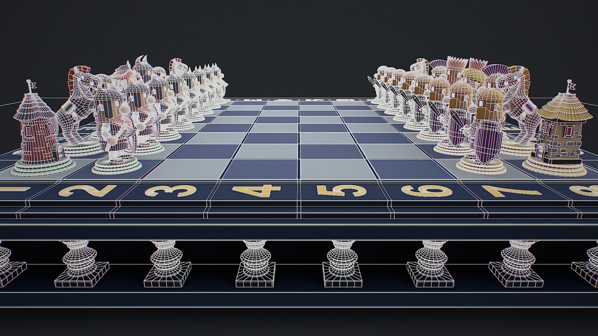 Chess game ready 3d model