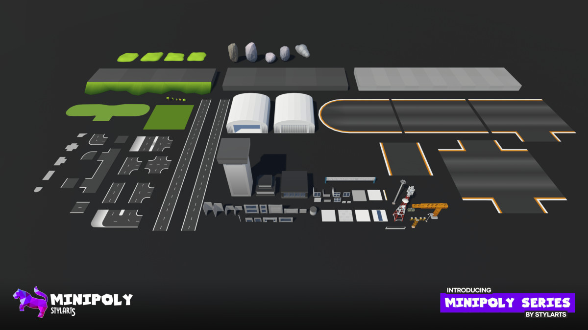 Modular Airport Fatpack - Minipoly Series ( Stylized Lowpoly Environment )