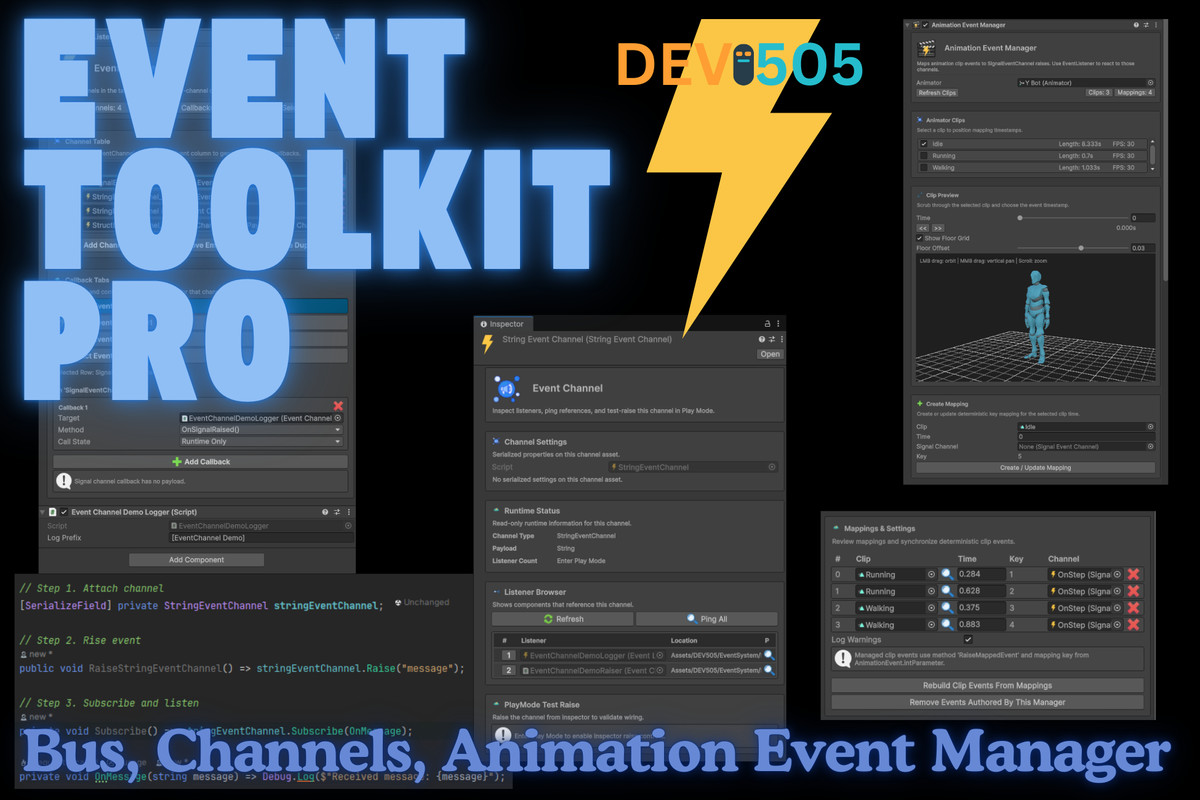 Event Toolkit Pro - Bus, Channels, Animation Event Manager