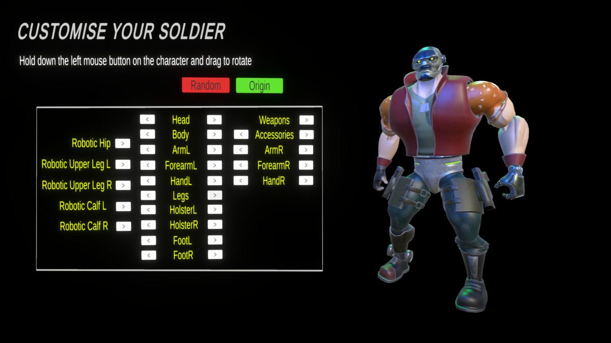 Modular Military & Cyborg Customization System (URP)